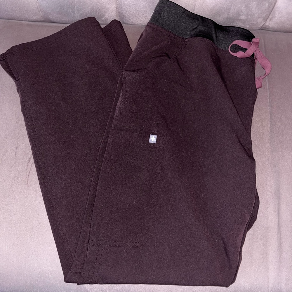 FIGS Espresso Brown Kade Scrub Pants (Size Large)